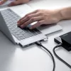 UGREEN 60559 USB-C Dockinė stotelė 9-in-1 šakotuvas su 4K HDMI, 3x USB 3.0, Gigabit Ethernet, SD/MicroSD, 100W PD, sidabrinis