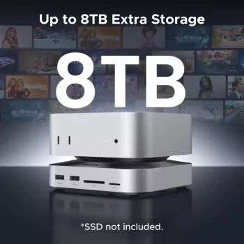 UGREEN CM841 11 viename USB-C doko stotelė, skirta Mac Mini M4/M4 Pro, 3x USB-A 3.2, 2x USB-C 3.2, 2x USB-A 3.0, NVMe, SD/TF, pilka