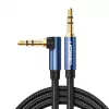 UGREEN Angled AUX Cable 2 x Mini Jack 3,5 mm 1m Blue (AV112)
