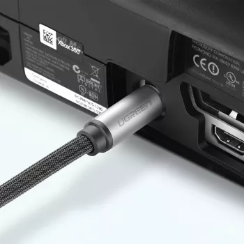 Ugreen AV108 10540 Digitalus optinis garso kabelis Toslink/SPDIF 2m pilkas