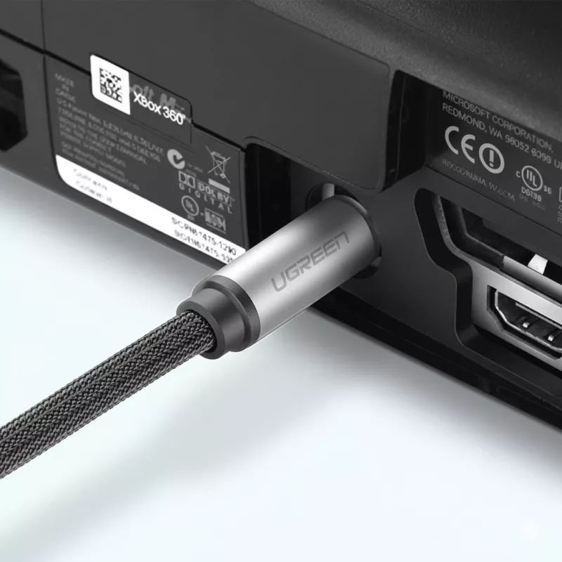 Ugreen AV108 10540 Digitalus optinis garso kabelis Toslink/SPDIF 2m pilkas