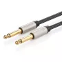 UGREEN AV128 10639 Mono TS kabelis 6,35mm Jack – 6,35mm Jack 3m – Pilka