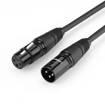 UGREEN AV130 XLR Female to XLR Male mikrofono laidas, 3 m (juodas)
