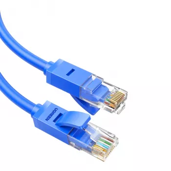 UGREEN Cat6 UTP plokščias Ethernet kabelis 1m mėlynas - 10Gbps 250MHz RJ45 tinklo laidas