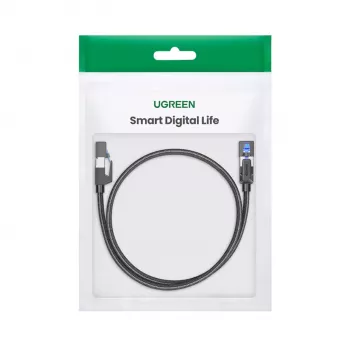 UGREEN Cat8 nailoninis pintas Ethernet kabelis - 40Gbps su moduliniais kištukais - 1m