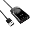 UGREEN CM129 USB-A į 3,5 mm išorinis stereo garso adapteris - juodas