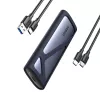 UGREEN CM400-90264 M.2 NVMe/SATA SSD dėklas, 10Gbps USB-C 3.2 Gen 2, be įrankių, aliumininis, sidabrinis