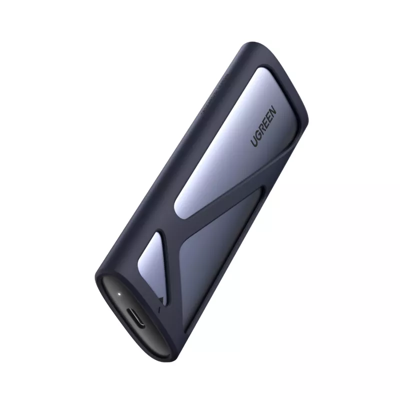 UGREEN CM400-90264 M.2 NVMe/SATA SSD dėklas, 10Gbps USB-C 3.2 Gen 2, be įrankių, aliumininis, sidabrinis