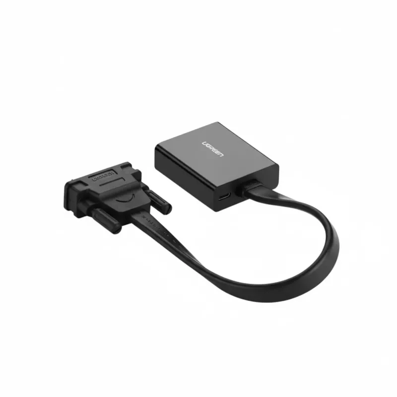 UGREEN DVI-D 24+1 į VGA aktyvus vaizdo adapteris (kištukas į lizdą) – juodas