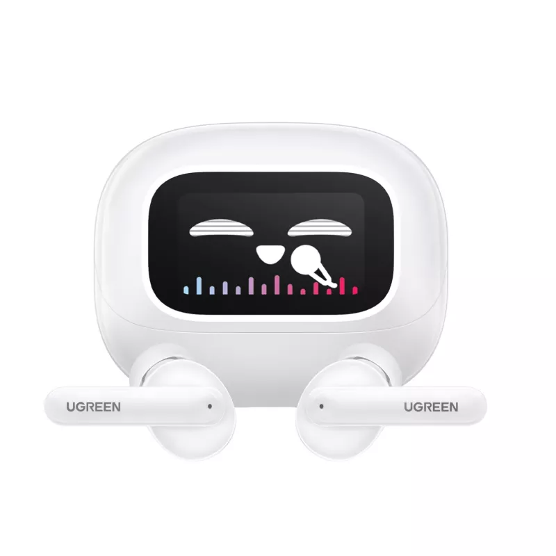 UGREEN EchoBuds Magic belaidės ausinės su aktyviu triukšmo slopinimu, Bluetooth 5.2, IPX5 – baltos