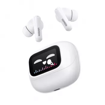 UGREEN EchoBuds Magic belaidės ausinės su aktyviu triukšmo slopinimu, Bluetooth 5.2, IPX5 – baltos