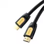 UGREEN HD101 HDMI 2.0 laidas 4K 60Hz 1m juodas-geltonas
