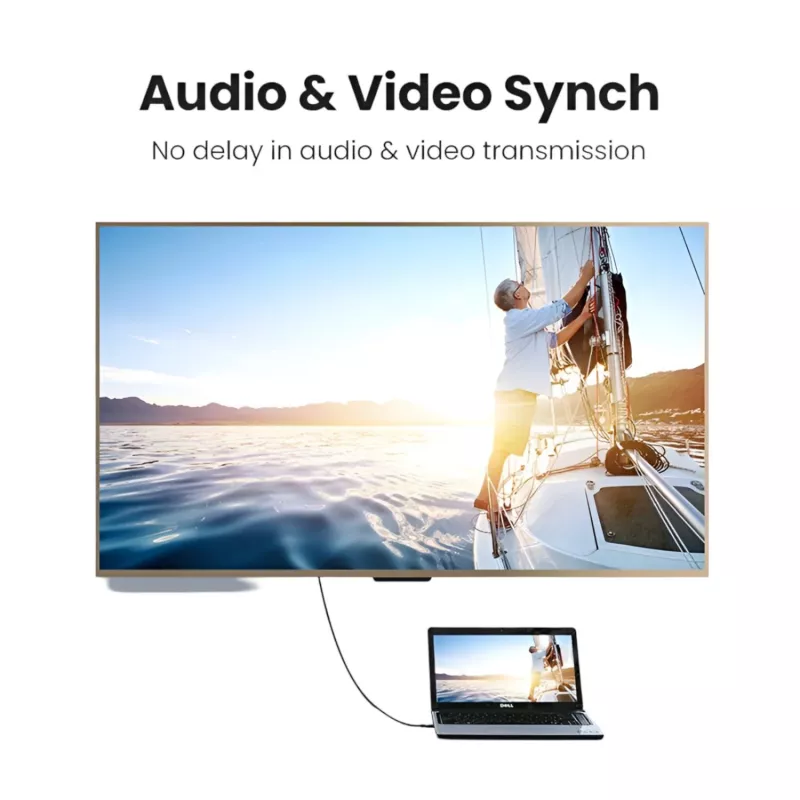 UGREEN HD101 HDMI 2.0 laidas 4K 60Hz 2m juodas-geltonas