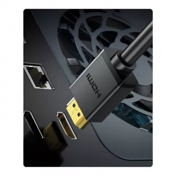 UGREEN HD104 HDMI 2.0 laidas 4K 60Hz HDR 18Gbps, vyras į vyrą, 10m, juodas