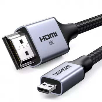 UGREEN HD164 Micro HDMI į HDMI 2.1 laidas 8K 2m Pilka