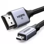 UGREEN HD164 Micro HDMI į HDMI 2.1 laidas 8K 2m Pilka