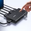 UGREEN HDMI 2.0 KVM Switch 2-In-1 Out, 2 kompiuteriai 1 monitorius, 4K@60Hz, 3 prievadų USB 2.0 Hub, mygtukas ir karštųjų klavišų perjungimas, aliuminio lydinys, HDCP 2.2, HDR10