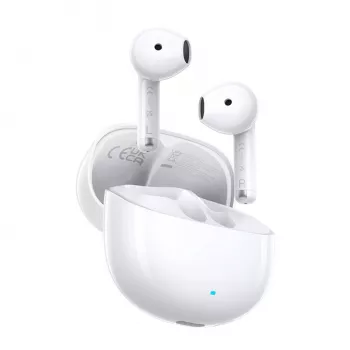 UGREEN Lightbuds Basic pusiau į ausį įdedamos belaidės ausinės, Bluetooth 5.3, 30h baterija, IPX5, baltos