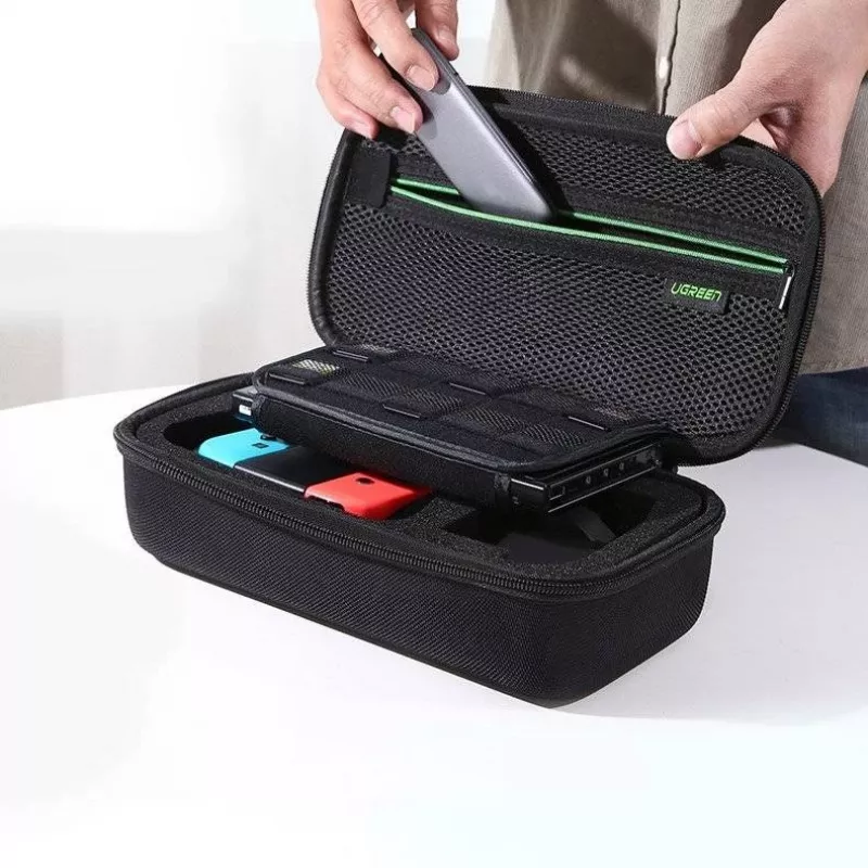 UGREEN LP145 apsauginis dėklas Nintendo Switch, EVA kietas korpusas, Oxford juodos spalvos