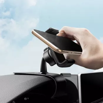UGREEN LP189 60796 Automobilinis telefono laikiklis su prietaisų skydelio sagtimi - Juoda