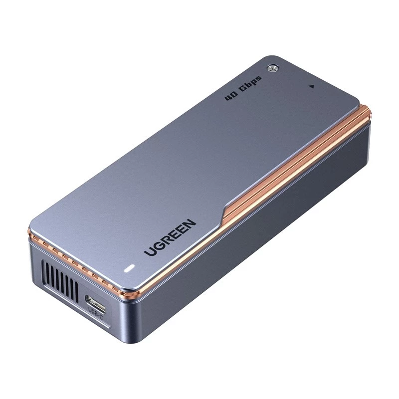 UGREEN M.2 NVMe SSD korpusas D703 USB4 40Gbps, be įrankių, aliuminio, Space Grey