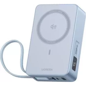 UGREEN magnetinis išorinis akumuliatorius 45W 10000mAh Qi2 MagSafe suderinamas USB-C PD juodas 65959
