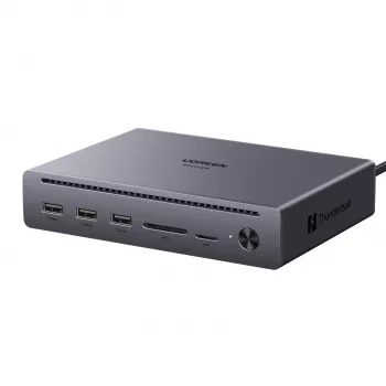 UGREEN Maxidok 10-in-1 Thunderbolt 5 Docking Station su 8K trigubu ekranu ir 140W galia