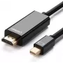 UGREEN Mini DisplayPort į HDMI kabelis 4K 1,5m juodas