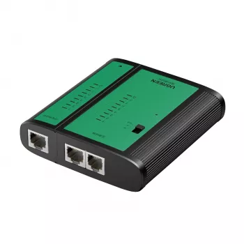 UGREEN tinklo ir telefono kabelių testeris RJ45 RJ11 kontakto testeris Cat5 Cat5e Cat6 Cat6a Cat7 Ethernet ir telefono kabeliams su LED indikatoriais, nuimamu nuotoliniu bloku, maitinamas 9V baterija, NW167