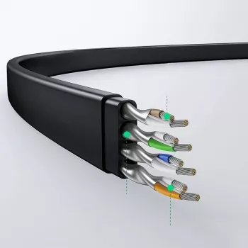 UGREEN NW102 Cat6 Flat Ethernet Network Cable 8m - Black