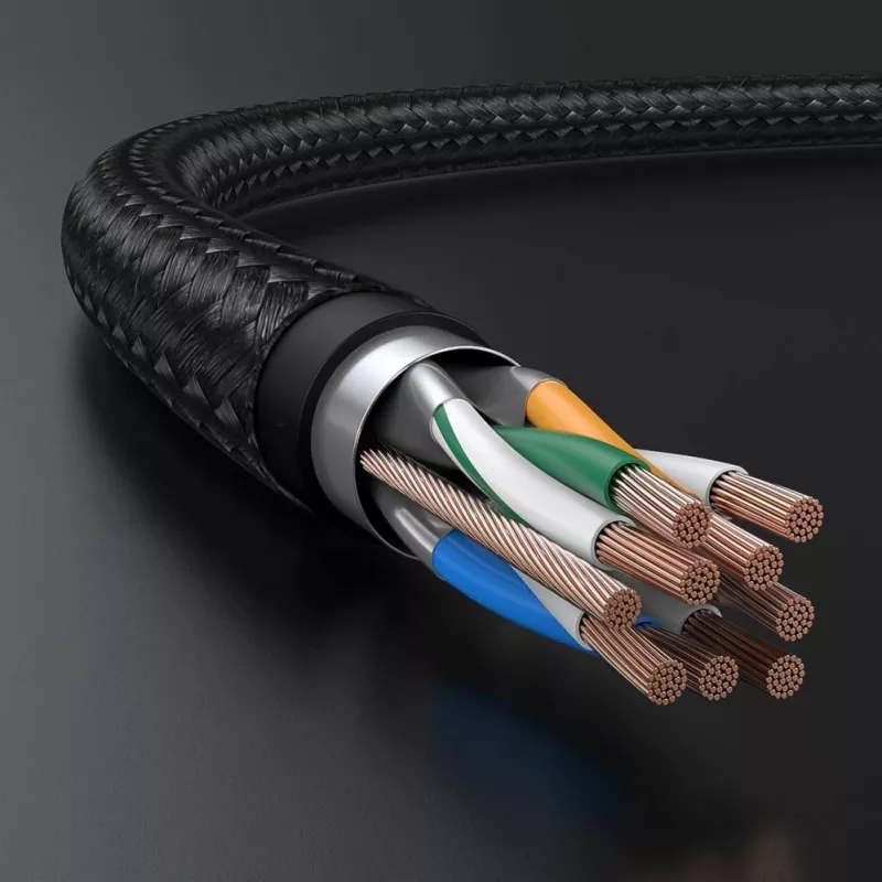 UGREEN NW150 Cat 7 Ethernet kabelis 1m - Juodas