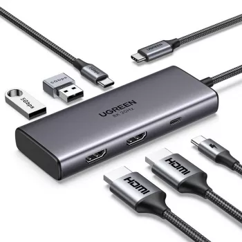 UGREEN Revodok Pro 206 USB-C 6-in-1 Hub su 4K HDMI, 100W PD, Gigabit Ethernet, USB 3.0