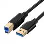 UGREEN US210 USB 3.0 A-B laidas, 2m, juodas