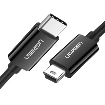 UGREEN US242 USB-C į Mini USB laidas 1m juodas