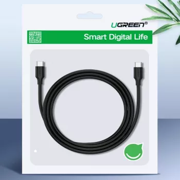 UGREEN US286 USB-C į USB-C laidas 1m Juodas - PD QC 3A 480Mbps