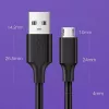 UGREEN US289 Micro USB / USB-A Laidas 0,25m - Juodas