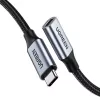 UGREEN US372 USB-C į USB-C laidas 100W 5A 10Gbps 0,5m Pilka