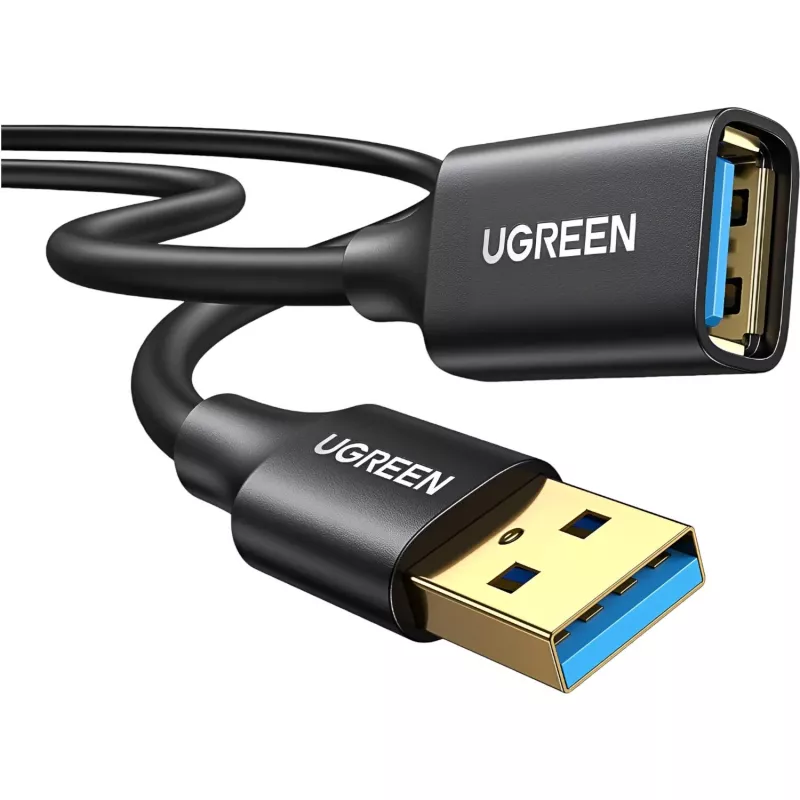 UGREEN USB 3.0 ilginimo laidas 3m juodas, vyriškas–moteriškas, SuperSpeed 5Gbps