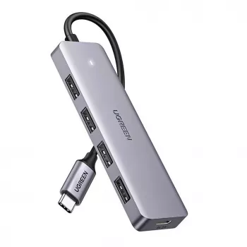 UGREEN USB 3.0 Hub 4-Port su 1m kabeliu - Juoda (CM219)