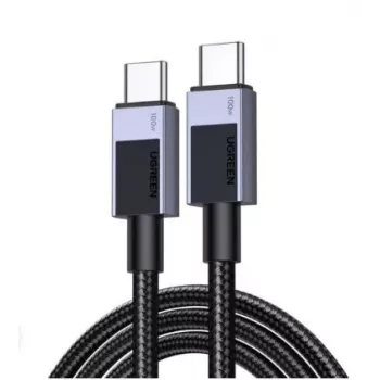 UGREEN USB-C 2.0 vyriškas į USB-C 2.0 vyrišką 5A duomenų laidas 1 m (45063) juodas