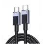 UGREEN USB-C 2.0 vyriškas į USB-C 2.0 vyrišką 5A duomenų laidas 1 m (45063) juodas