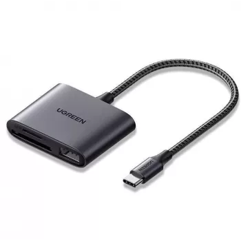 UGREEN USB-C Card Reader - Space Gray, SD & Micro SD, 5 Gbps