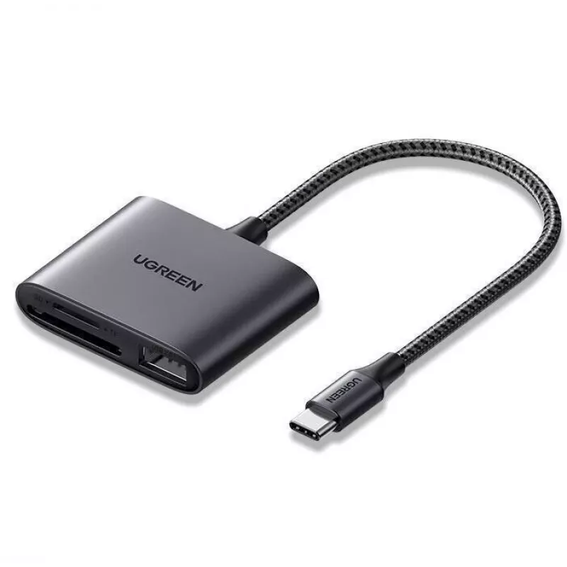 UGREEN USB-C Card Reader - Space Gray, SD & Micro SD, 5 Gbps