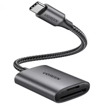 UGREEN USB-C Card Reader - Space Gray, SD & Micro SD, 5 Gbps