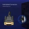 UGREEN VG101 VGA kabelis vyras į vyrą 1,5 m – Full HD 1080p, auksu dengtos jungtys, dvigubas ekranavimas, dvigubos ferito šerdys