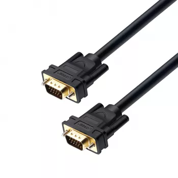 UGREEN VG101 VGA kabelis vyras-vyras 3 m – auksu padengti kontaktai, dvigubi ferito žiedai, Full HD 1080p