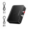 UGREEN Wireless Bluetooth 5.3 LDAC Hi-Res garso imtuvas su 3,5 mm AUX ir 2x RCA išėjimais, ESS ES9018K2M DAC, aptX HD, aptX Adaptive, aptX, AAC, SBC, dviejų įrenginių prijungimas, aliuminio lydinys, juodos spalvos
