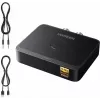 UGREEN Wireless Bluetooth 5.3 LDAC Hi-Res garso imtuvas su 3,5 mm AUX ir 2x RCA išėjimais, ESS ES9018K2M DAC, aptX HD, aptX Adaptive, aptX, AAC, SBC, dviejų įrenginių prijungimas, aliuminio lydinys, juodos spalvos