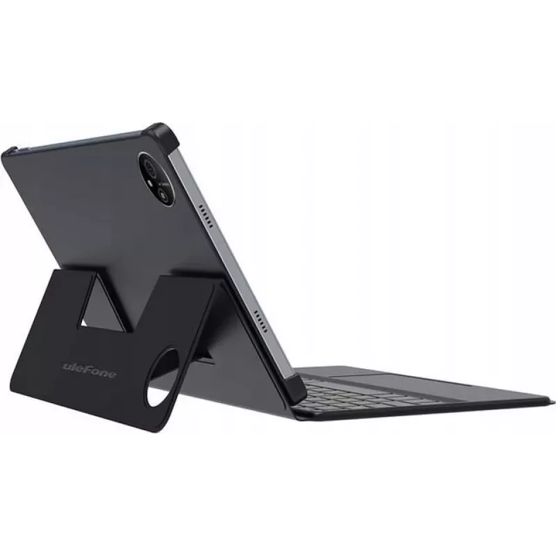 Ulefone Tab A11 Pro klaviatūros dėklas su jutikliniu kilimėliu, QWERTY, Pogo Pin, juodos spalvos