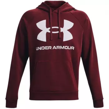 Under Armour vyriškas Rival Fleece Big Logo HD megztinis su gobtuvu Barn Red